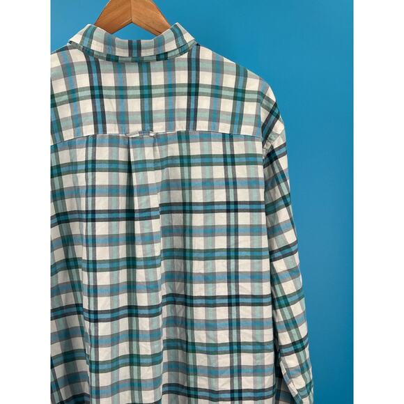 SaddleBred Oxford Check Multi-Color Long Sleeve Button-Up Men’s Shirt XLarge - Picture 6 of 11